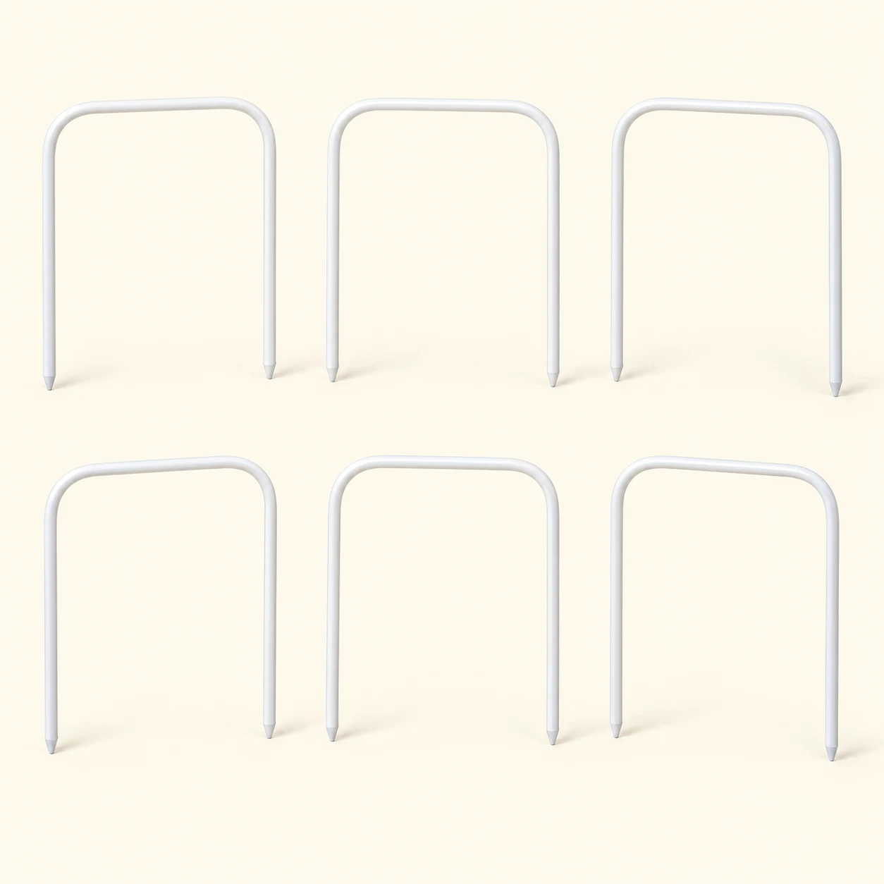 White garden hoops